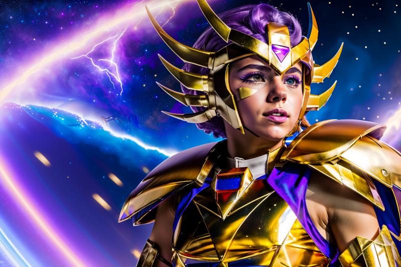 01724-3339116630-RAW image of a portrait of running girl with purple hair, wearing (defmas4_1.3)  (golden armor) with blue details, (helmet_1.3),.png